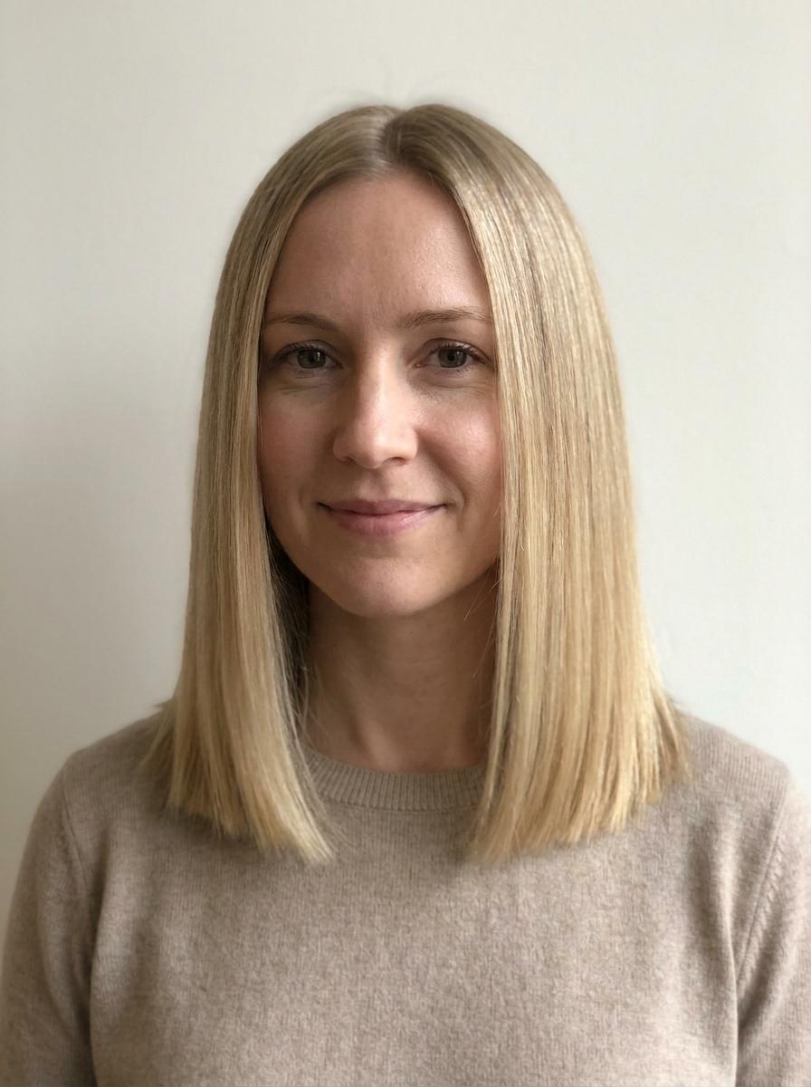 Blunt Cut für mittellange Haare - Haarschnitt Idee mittellang